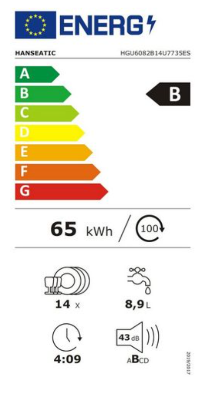 Inbouw vaatwasser Hanseatic HGU6082B14U7735ES
