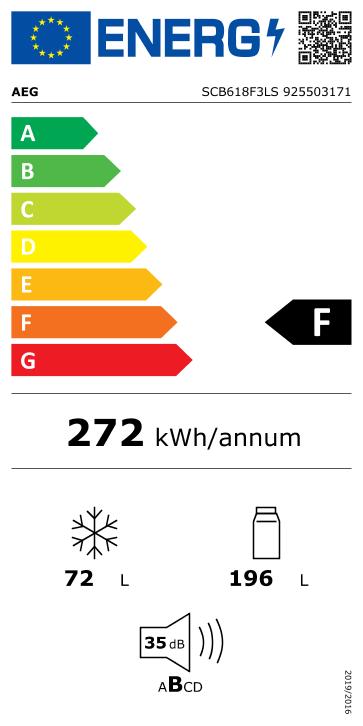 Inbouw koelvriescombinatie AEG SCB618F3LS