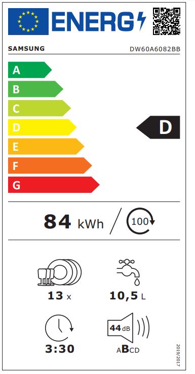 Inbouw vaatwasser Samsung DW60A6082BB