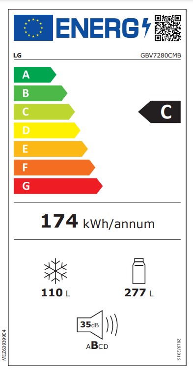 Koelvriescombinatie LG GBV7280CMB