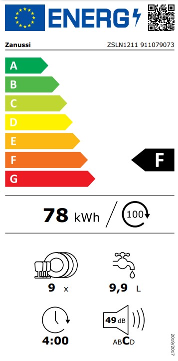 Inbouw vaatwasser Zanussi ZSLN1211