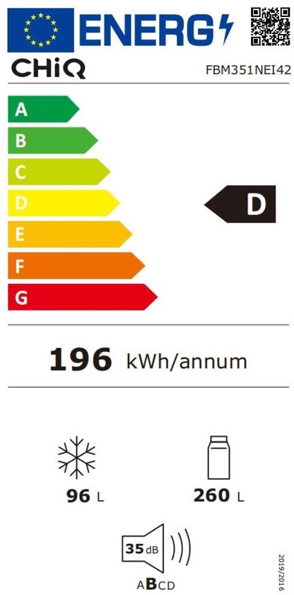 Koelvriescombinatie-Chiq-FBM351NEI42-