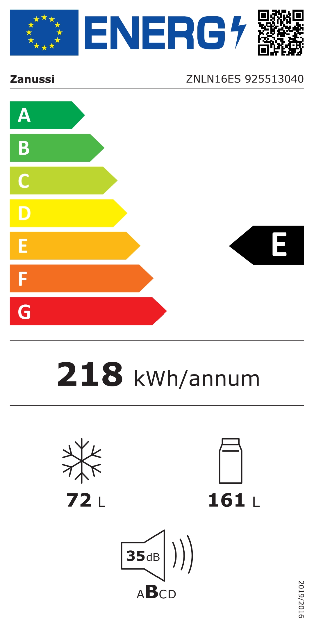 Inbouw koel-vriescombinatie-Zanussi-ZNLN16ES-