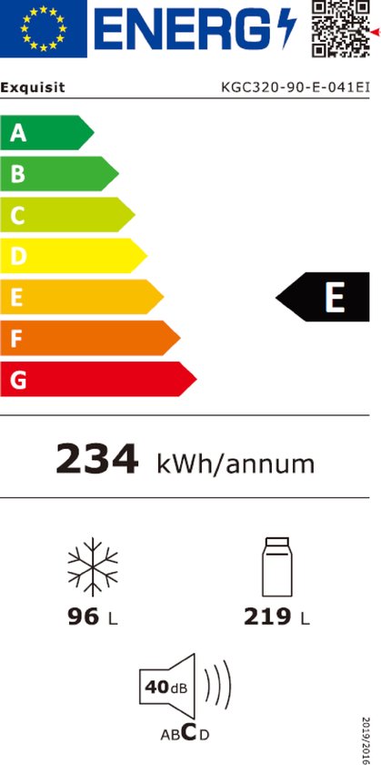 Koelvriescombinatie-Exqusit-KGC320-90-E-041EI-