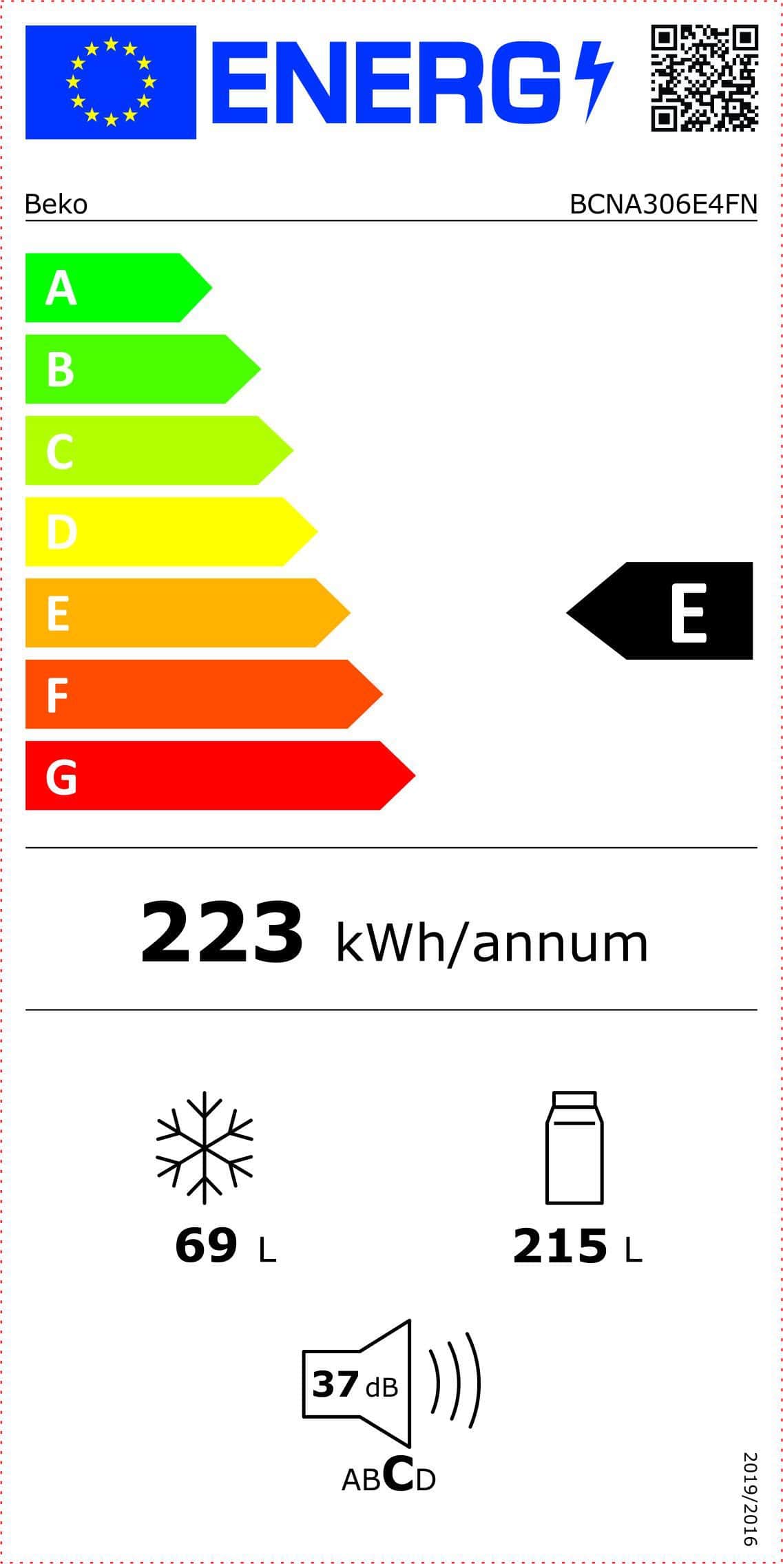 Inbouw-koel-vriescombinatie-Beko-BCNA306E4FN-