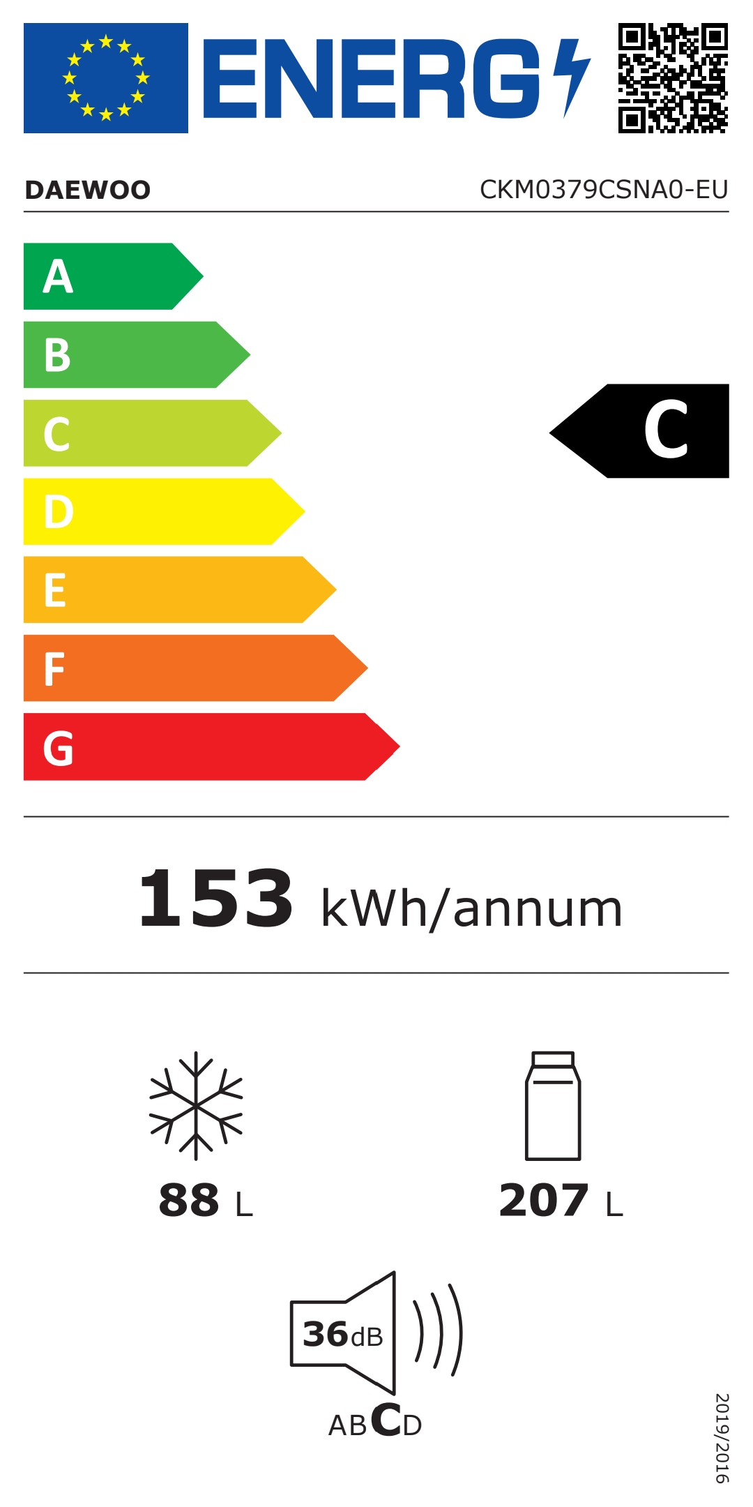 Koelvriescombinatie-Daewoo-CKM0379CSNA0-EU-