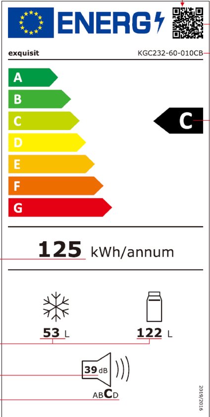 Koelvriescombinatie-Exquisit-KGC232-60-010CB-