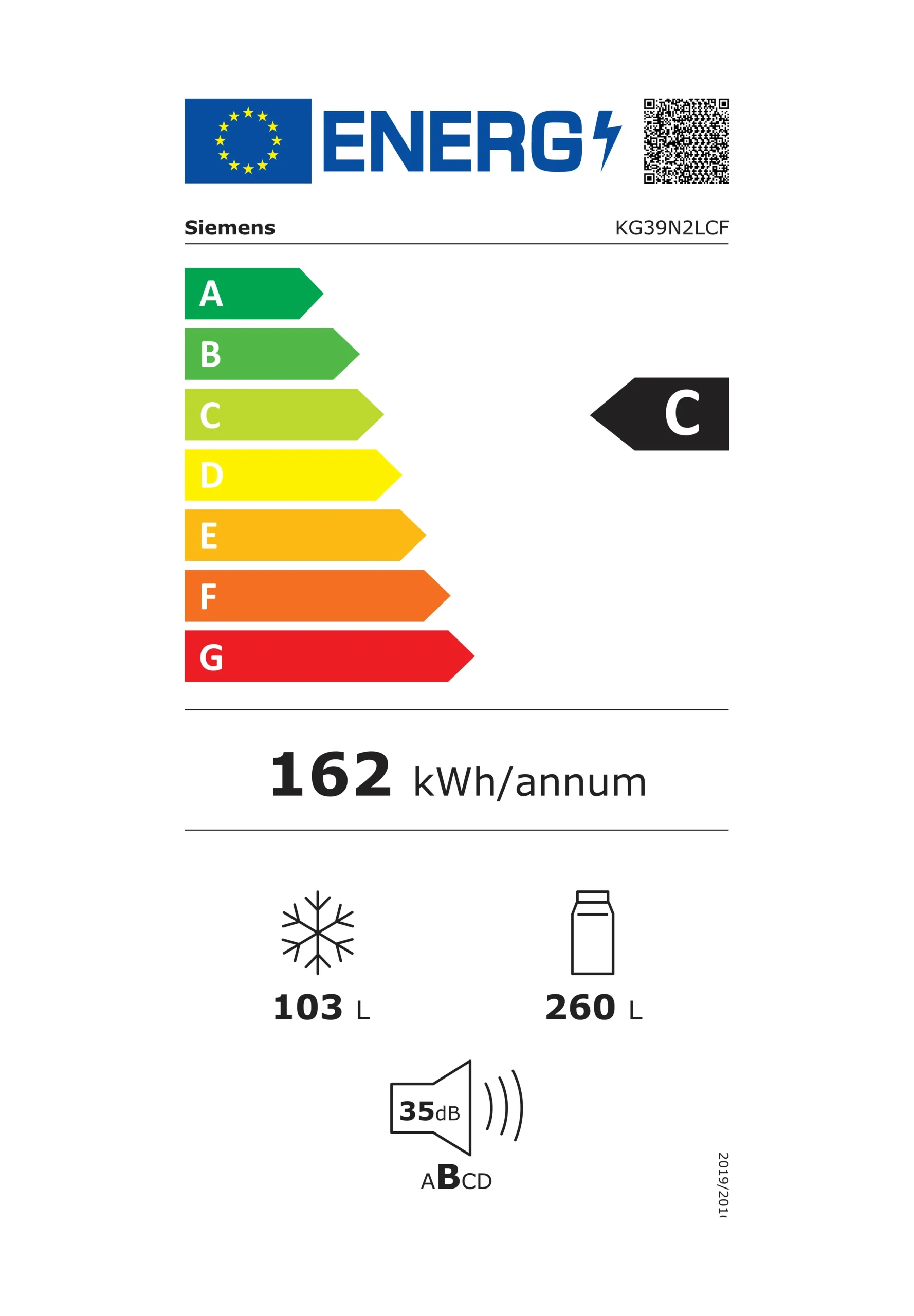 Koelvriescombinatie-Siemens-KG39N2LCF-