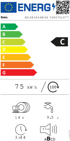 Inbouw-vaatwasser-Beko-BDSN3844M0X-